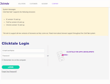 Tablet Screenshot of login.app.clicktale.com